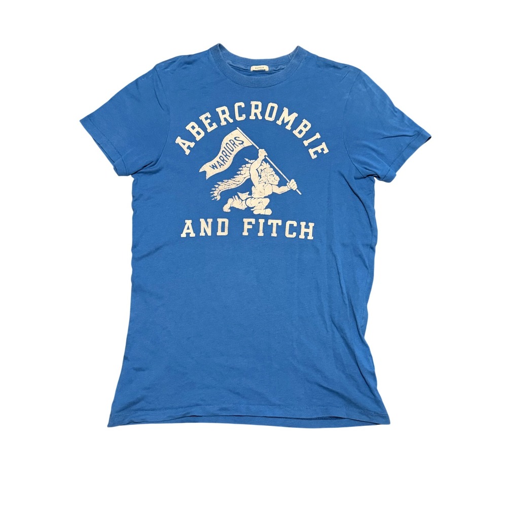 Abercrombie & Fitch Mens Blue Warriors Graphic Muscle T-Shirt Slim Fit Large